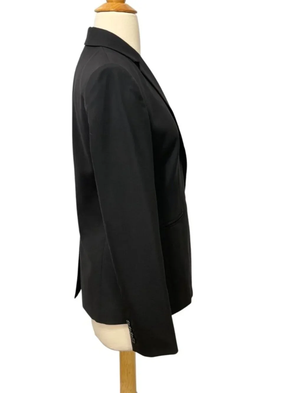 J.Crew Women's 100% Wool Super 120's Black Blazer 1-Button Career Size 2 Tall